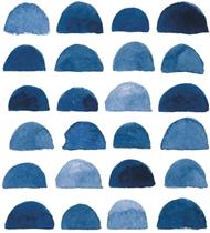 Papel de Parede Adesivo Tons Azul Aquarela Geométrico Moderno