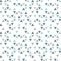 Papel de Parede Adesivo Triângulos em Azul 2,70x0,57m