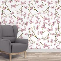 Papel De Parede Adesivo Vinílico Floral Mod 360 Cerejeira 3M