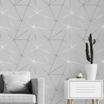 Papel De Parede Adesivo Zara Shimmer Cinza