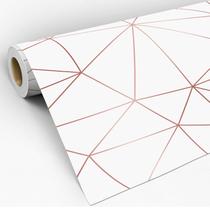 Papel de Parede Adesivo Zara Silver Linhas Vermelhas Com Fundo Cinza Claro Decorativo Lavável Sala Quarto 3D - Pro Decor