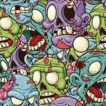 Papel De Parede Adesivo Zombie Zumbi Teen Quarto 12m