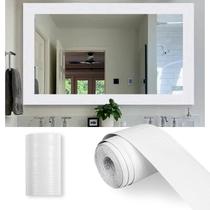 Papel de parede Alened branco com textura de madeira 5 cm x 10 m impermeável Papel de parede Alened branco com textura de madeira 5 cm x 10 m impermeável
