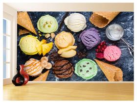 Papel De Parede Alimento Bolinhos Cupcake Doce 3,5M Al382