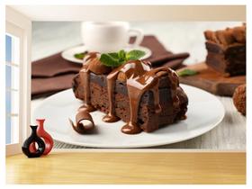 Papel De Parede Alimentos Bolo Chocolate Fatia 3,5M Al380