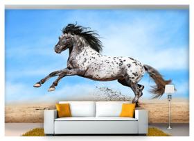 Papel De Parede Animais Cavalo Campo Areia 3D Anm190