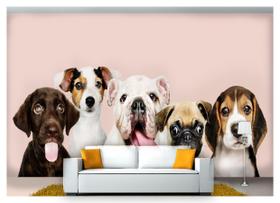 Papel De Parede Animais Filhotes Cães Pets 3D Anm261