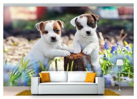 Papel De Parede Animais Filhotes Campo 3D Anm245