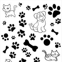 Papel De Parede Animais Patas Gato Cachorro Pet Pb