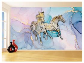 Papel De Parede Animais Pop Art Cavalos Cores 3,5M Pxa344