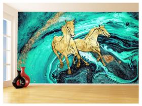 Papel De Parede Animais Pop Art Cavalos Cores 3,5M Pxa346