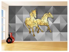 Papel De Parede Animais Pop Art Cavalos Cores 3,5M Pxa381