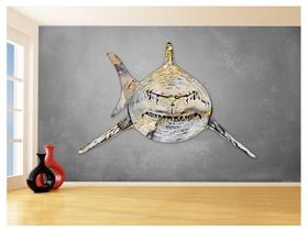 Papel De Parede Animais Pop Art Tubarão Cores 3,5M Pxa560