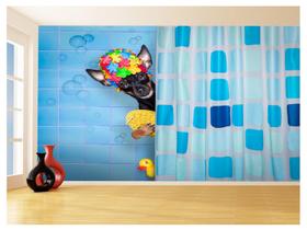 Papel De Parede Animal Cão Petshop Banho Tosa 3,5M Anm404