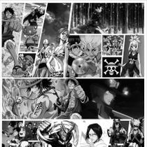 Papel de Parede Anime Manga Personagens Cores Preto e Branco