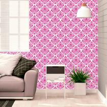 Papel de Parede Arabesco Floral Pink