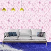 Papel de Parede Arabesco Floral Rosa 3,00x0,58m