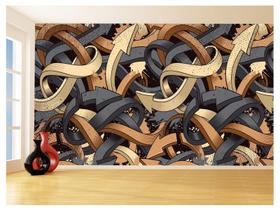 Papel De Parede Arte Graffiti Mural Setas Cor 3,5M Tra134 Papel De Parede Arte Graffiti Mural Setas Cor 3,5M Tra134