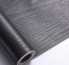 Papel de parede Arthome Peel and Stick Black Wood Contact 17x393cm Papel de parede Arthome Peel and Stick Black Wood Contact 17x393cm