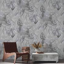 Papel de Parede Attractive 2 Folhagem Cinza 368203 Papel de Parede Attractive 2 Folhagem Cinza 368203