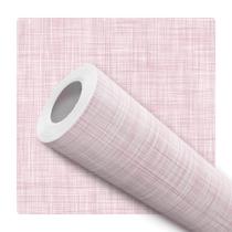 Papel De Parede Auto Adesivo Linho Rosa Elegante Moderno Quarto Sala