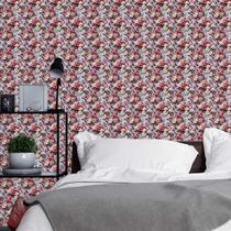 Papel de parede Auto Colante floral moderno delicado colorido decorado quarto sala Vinil 3m