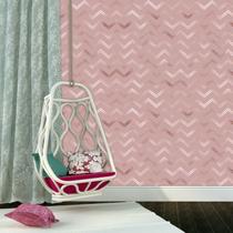 Papel De Parede Autoadesivo Chevron Rose Dalila