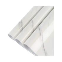 Papel De Parede Autoadesivo De Vinil À Prova D'água Com Estampa De Mármore Branco Para Banheiro E