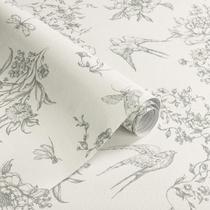 Papel de Parede Autoadesivo de Vinil Froluya 43x500cm Floral Vintage
