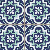 Papel de Parede Autoadesivo Vinílico Reforma Azulejo Português Colonial Ladrilho Azul Cozinha Banheiro