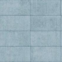 Papel de Parede Autoadesivo Vinílico Reforma Bloco Cimento Azul Rústico Lajota Banheiro Lavabo