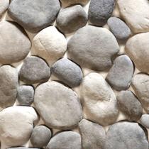 Papel de Parede Autoadesivo Vinílico Reforma Pedras Cinza Branco Banheiro Lavabo