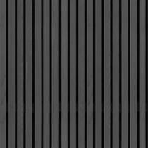 Papel de Parede Autoadesivo Vinílico Reforma Ripa Ripado Madeira Preto Escuro