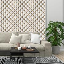 Papel de Parede Autocolante Adesivo Decorativo Losango Dourado 3D 1 ROLO 5 METROS 5m x 45cm Papel de Parede Autocolante Adesivo Decorativo Losango Dourado 3D 1 ROLO 5 METROS 5m x 45cm