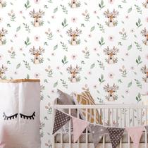 Papel De Parede Autocolante Baby Floral Bosque
