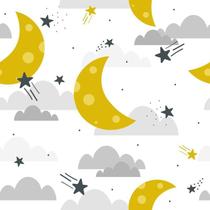 Papel De Parede Autocolante Baby No Mundo Da Lua 3,00m