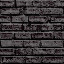 Papel de Parede autocolante - Estilo Pedra tijolos Preto 3D - Vinil
