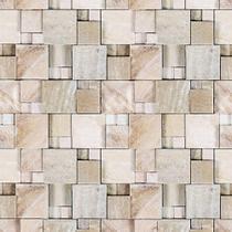 Papel de Parede autocolante - Estilo Pedras geométricas quadradas Bege Papel de Parede autocolante - Estilo Pedras geométricas quadradas Bege
