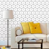 Papel de Parede Autocolante Geométrico 3D Estilo Retrô 250 Papel de Parede Autocolante Geométrico 3D Estilo Retrô 250