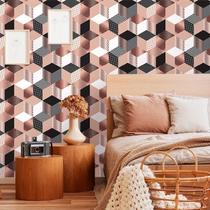 Papel De Parede Autocolante Geométrico Rose Baruc Papel De Parede Autocolante Geométrico Rose Baruc