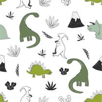 Papel de Parede Autocolante Infantil Dinossauros Green 2,70m