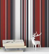 Papel De Parede Autocolante listrado Vermelho preto E Branco Papel De Parede Autocolante listrado Vermelho preto E Branco