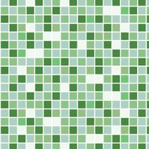 Papel de Parede Autocolante Pastilhas Quadriculadas Em Tons De Vários Verdes E Branco REF: DPPA16