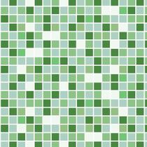 Papel de Parede Autocolante Pastilhas Quadriculadas Em Tons De Vários Verdes E Branco REF: DPPA16