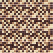 Papel de Parede Autocolante Pastilhas Quadriculadas Vários Tons De Marrom E Bege Vinil