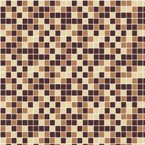 Papel de Parede Autocolante Pastilhas Quadriculadas Vários Tons De Marrom E Bege Vinil