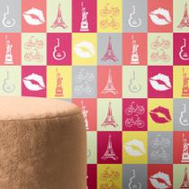 Papel de Parede Autocolante Tema Paris Lavável