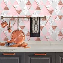 Papel De Parede Autocolante Zara Onix Metallic Rose Gold