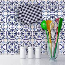 Papel de Parede Azulejo em Tons Diversos de Azul 270