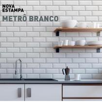 Papel De Parede Azulejo Hidráulico Adesivo Metro White 3mtx60